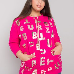 Wholesale Fuchsia plus size blouse with Keziah print