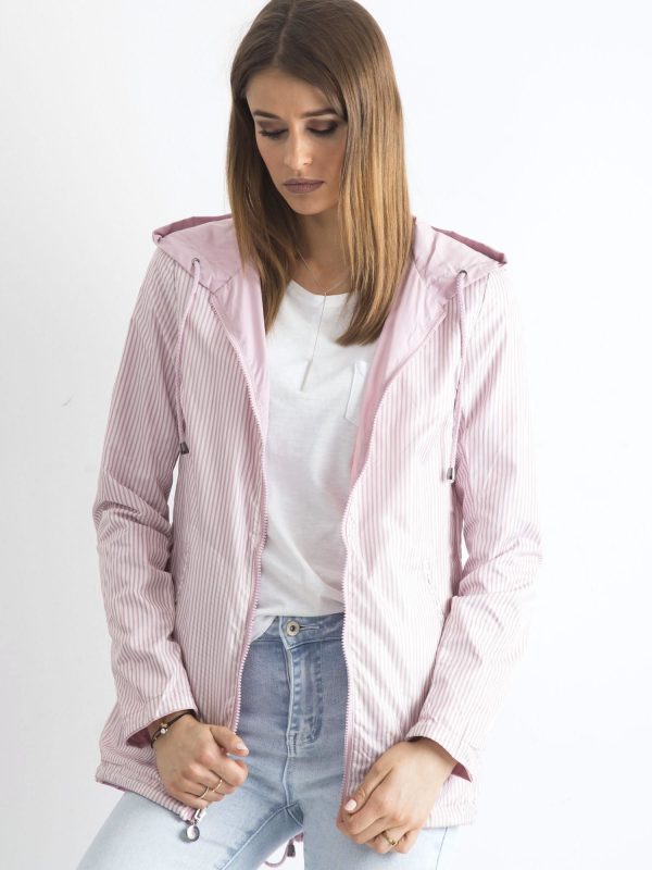 Wholesale Pink double-sided windbreaker jacket