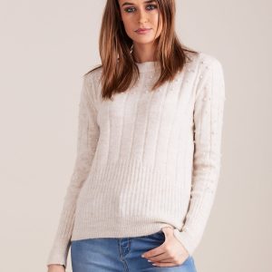 Wholesale Beige knitted sweater