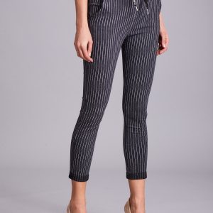 Wholesale Grey women's striped pants