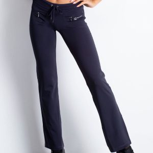 Wholesale Graphite sweatpants with pockets and rhinestones