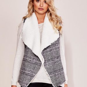 Wholesale Dark Grey Plaid Vest