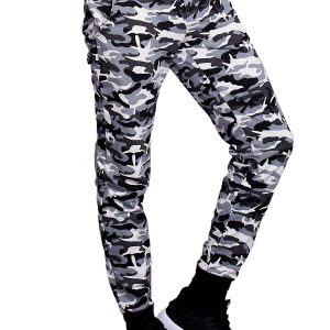 Wholesale White Camo Pattern Joggers Men's Pants