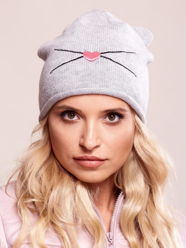 Wholesale Grey hat with ears