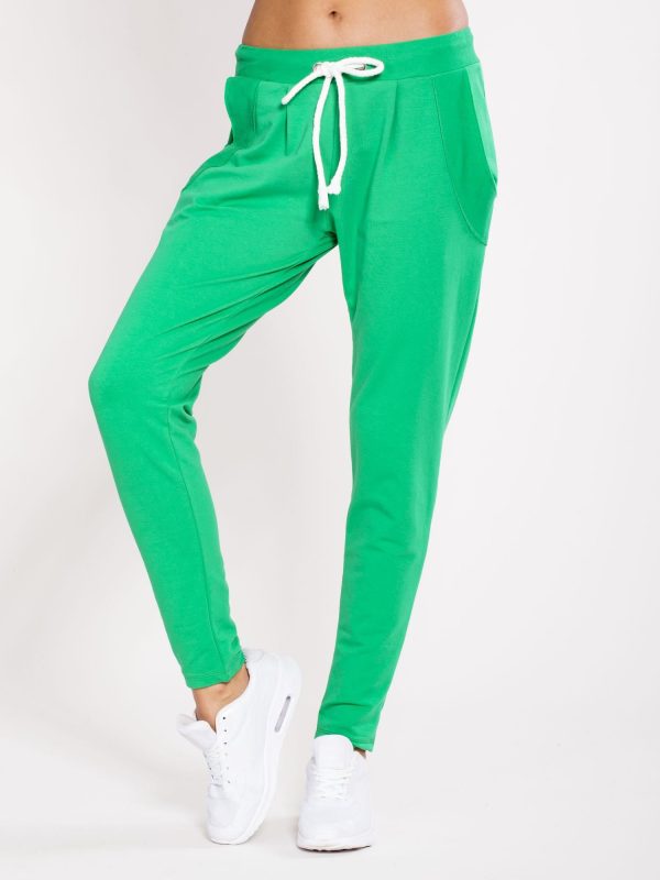 Wholesale Cotton sweatpants green