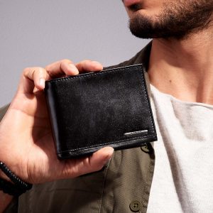 Wholesale Black wallet for male horizontal