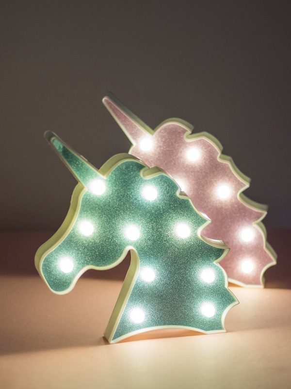 Wholesale White and Blue Unicorn Shaped Led Light