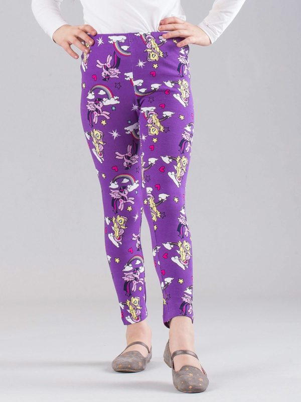 Wholesale Purple My Little Pony Print Girl Leggings