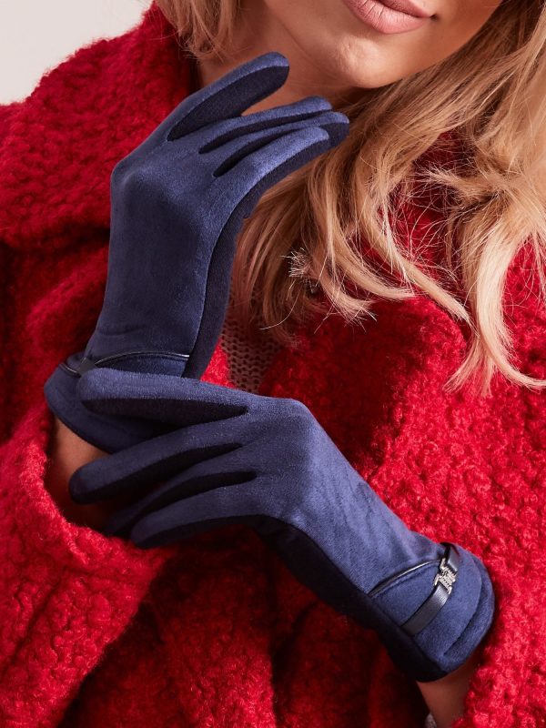 Wholesale Dark Blue Elegant Women's Gloves