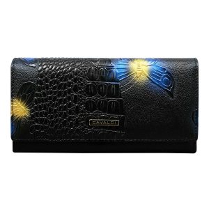 Wholesale Black Leather Wallet with Animal Motif