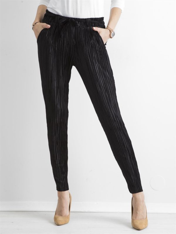 Wholesale Black Pleated Pants