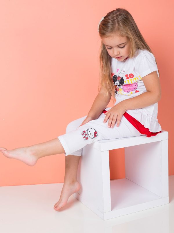 Wholesale HELLO KITTY White leggings for girl