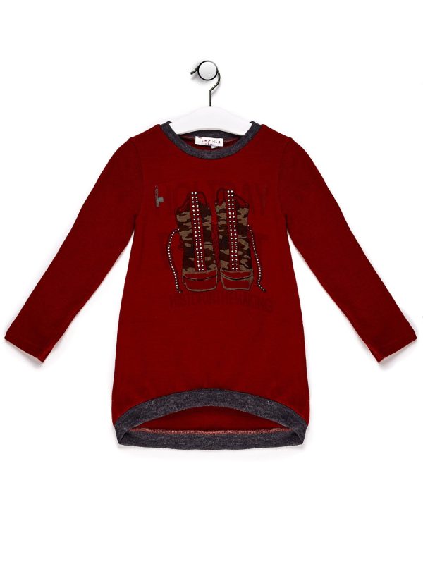 Wholesale Sweater for girl with camo print red