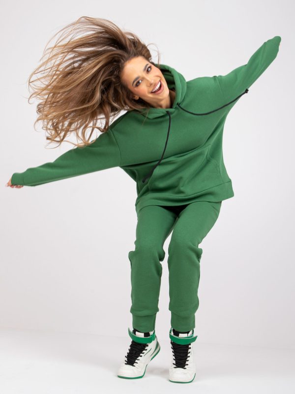 Wholesale Dark Green Astoria Cotton Sweatsuit