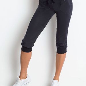 Wholesale Navy blue capri pants with pocket