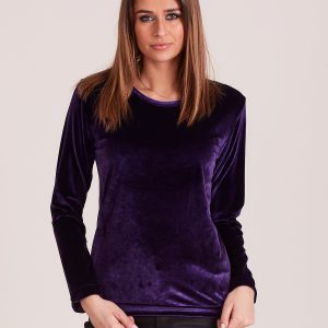 Wholesale Velvet sweatshirt for women purple