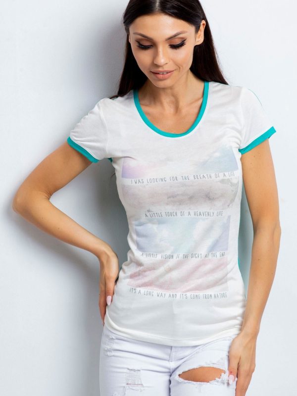 Wholesale T-shirt with pastel print green