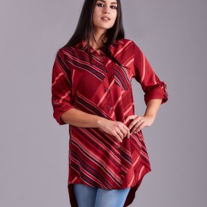 Wholesale Burgundy long shirt for women