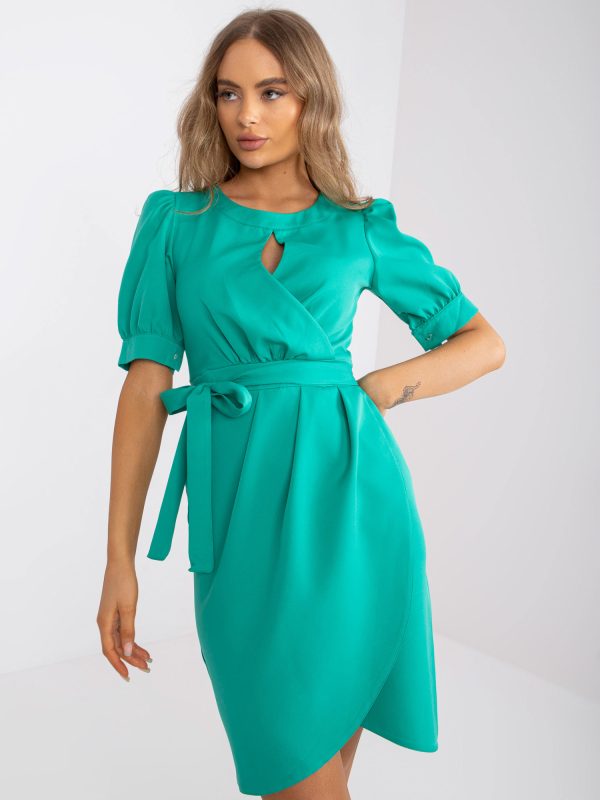 Wholesale Turquoise cocktail dress with Severin belt