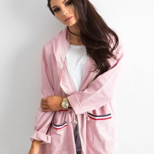 Wholesale Dirty Pink Lightweight Hooded Jacket