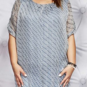 Wholesale Women's mist blouse dark blue PLUS SIZE