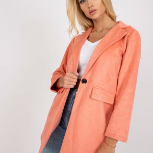 Wholesale Peach Women's Eco-Suede Blazer Long Sleeve Irmina