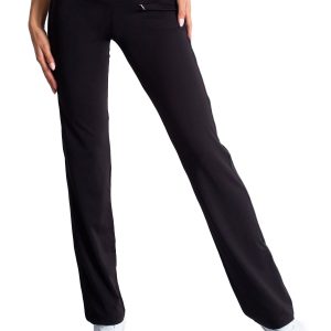 Wholesale Black sweatpants with applique from rhinestones