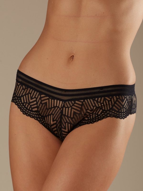 Wholesale Black openwork women's panties