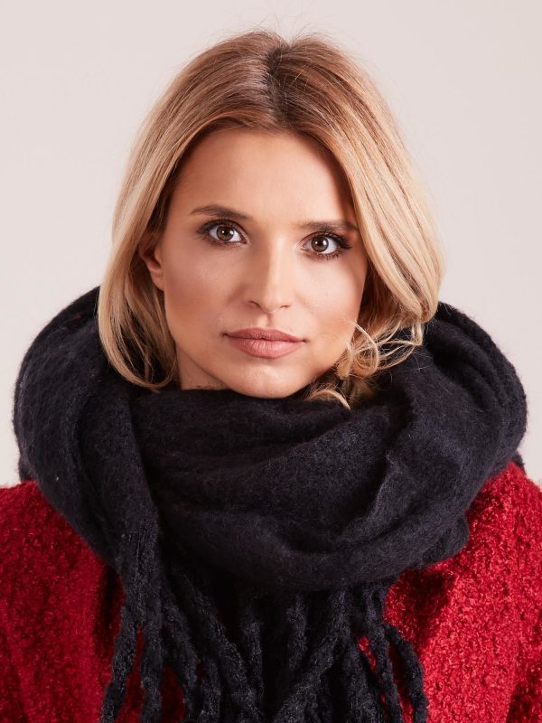 Wholesale Black Knitted Scarf