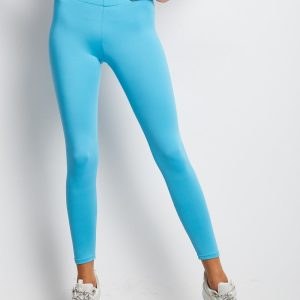 Wholesale Long slightly insulated light turquoise sports leggings