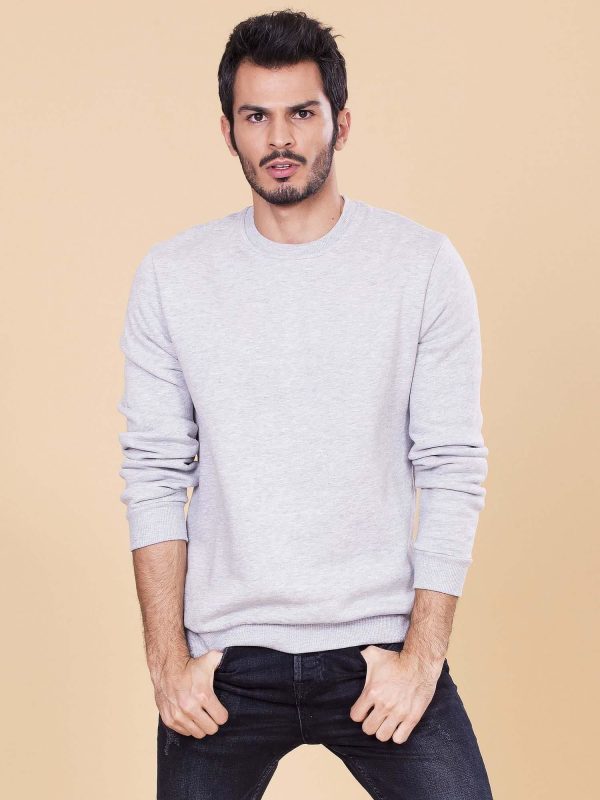 Wholesale Grey sweatshirt for men basic