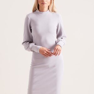 Wholesale Grey Long Sleeve Dress