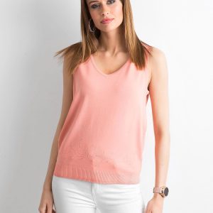 Wholesale Orange V-neck top