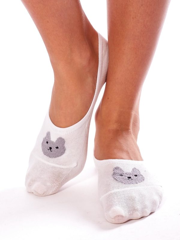 Wholesale Women's white foot socks