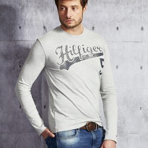 Wholesale TOMMY HILFIGER Men's grey blouse with inscription