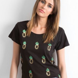 Wholesale Black t-shirt Pineapples