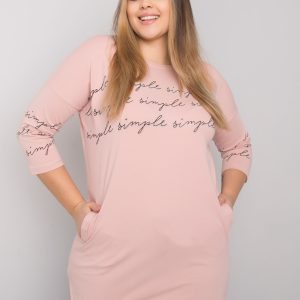 Wholesale Dirty pink plus size blouse with Lily prints