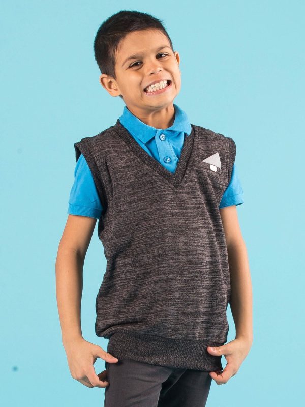 Wholesale Sleeveless Graphite Boy Sweater