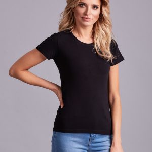 Wholesale Black Women's Basic T-Shirt