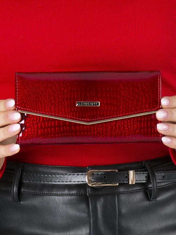 Wholesale Red patent leather wallet