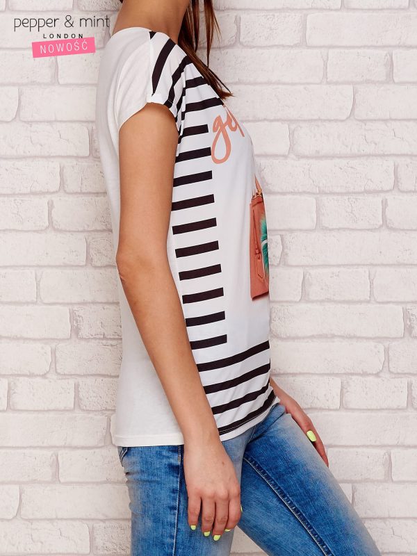 Wholesale White T-shirt with print bags