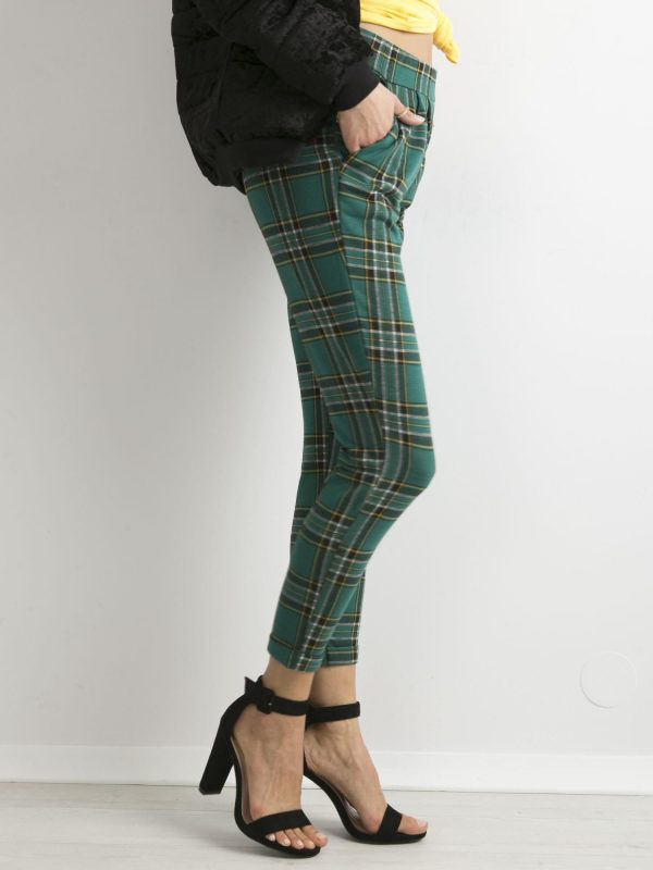 Wholesale Green plaid pants