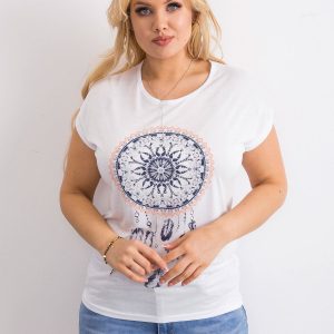 Wholesale White Women's T-Shirt Plus Size