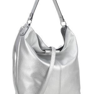 Wholesale Silver shoulder bag with two straps LUIGISANTO