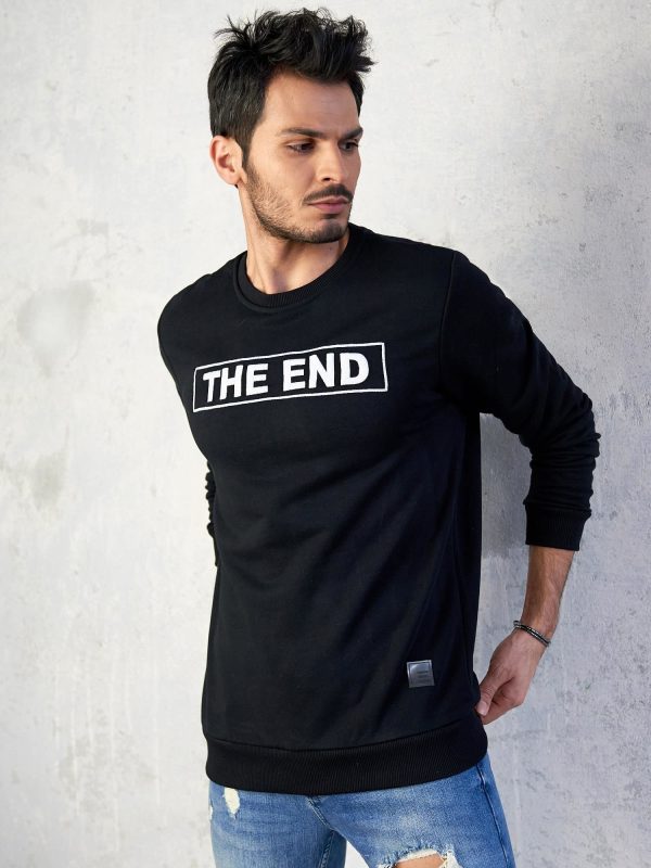 Wholesale Men's sweatshirt with black inscription