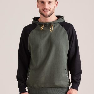 Wholesale Khaki sweatshirt men's hooded sweatshirt