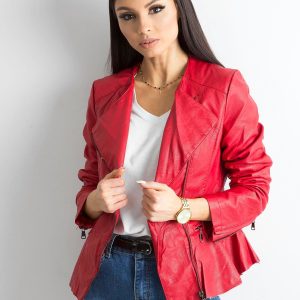 Wholesale Red leatherette jacket