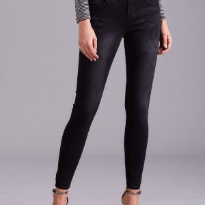 Wholesale Black high waist jeans