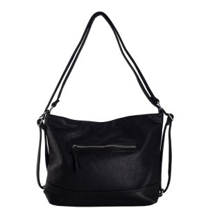 Wholesale Schwarze Rucksacktasche 2in1 with verstellbarem Riemen