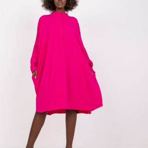 Wholesale Gelderland Long Sleeve Fuchsia Midi Dress